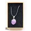 Image 1 : NEW GENUINE RAW AMETHYST GEMSTONE PENDANT NECKLACE