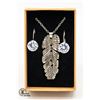 Image 1 : NEW LEAF THEMED PENDANT NECKLACE CZ