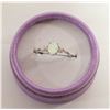 Image 1 : NEW WHITE FIRE OPAL RING IN GIFT BOX SIZE 8.5