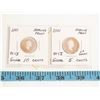 Image 1 : 2001 STERLING PROOF 10 CENTS & 5 CENTS FROM SET