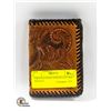 Image 1 : VINTAGE HAND TOOLED LEATHER WALLET