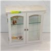 Image 1 : MINI WHITE WOOD AND GLASS CURIO CABINET W.