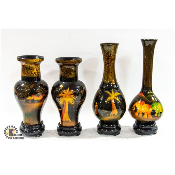SET OF 4 ASIAN VASES