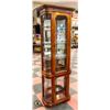 Image 1 : MAPLE CORNER CURIO CABINET H-76.25" W-12" L-24.5"