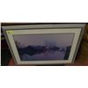 LARGE FRAMED FISHING PORT SCENE APPROX 29" X 39.5"