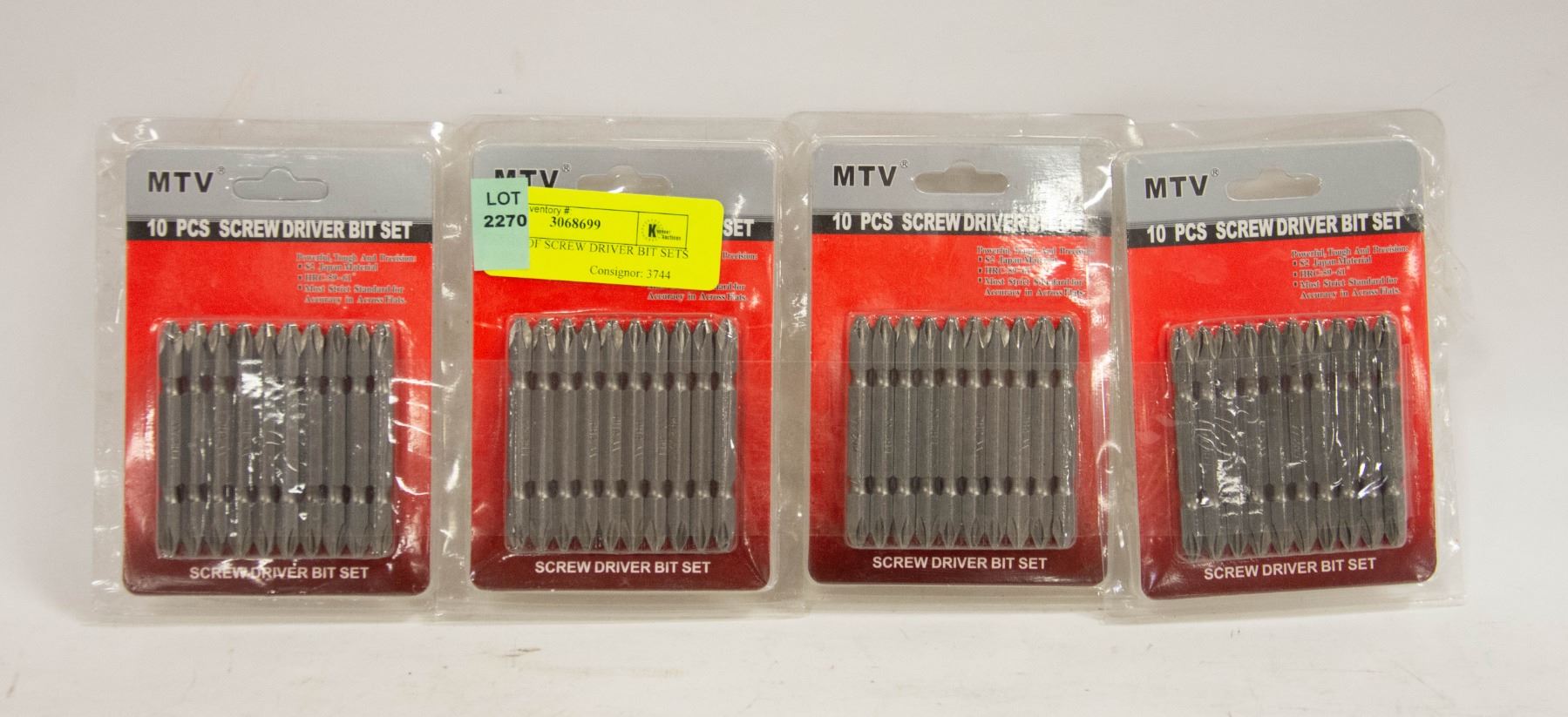 4 PACKS OF SCREW DRIVER BIT SETS OF 10PCS