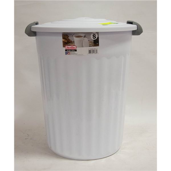 STERILITE 24QT UTILITY GARBAGE CAN WHITE