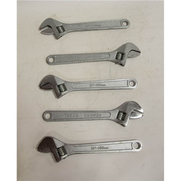 FLAT OF 5 THUMB WRENCHES 10"