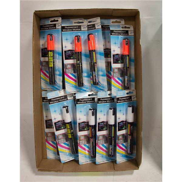 FLAT OF 16 FLUORESCENT WINDOW MAKERS