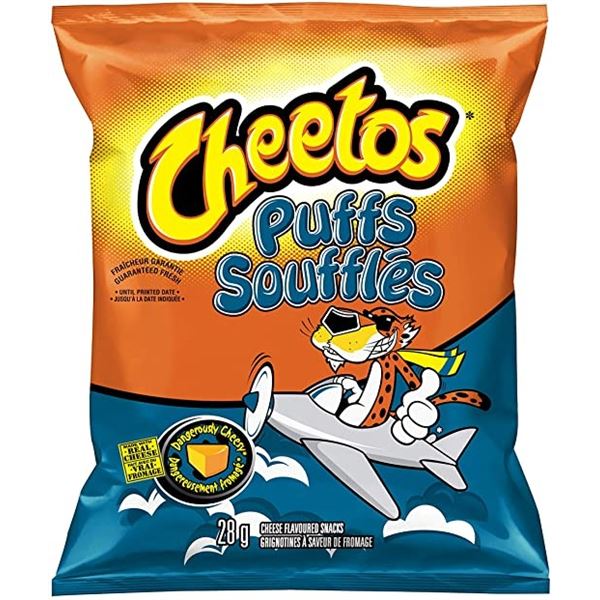 NEW CASE OF 35 BAGS OF CHEETOS PUFFS 28G BAGS