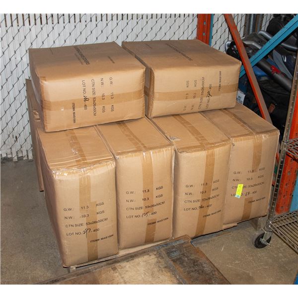 PALLET W/10 BOXES OF DISPOSABLE SHOE COVERS W/20