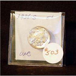 1936-S BUFFALO NICKEL- UNC.