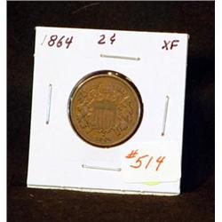 1864 2 CENT PIECE