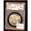 Image 1 : 1949 FRANKLIN HALF DOLLAR CERTIFIED MS 65