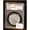 Image 1 : 1938-P ARKANSAS HALF CERTIFIED MS66; 3156 MINTAGE
