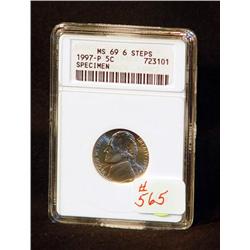 1997-P SMS MATTE NICKEL CERT MS-69 FULL STEP