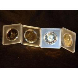 LOT 4 PROOF KENNEDY HALVES 1972, 1973, 1976, 1977