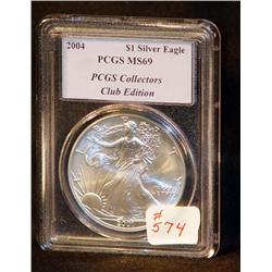 2004 SILVER EAGLE CERTIFIED MS69