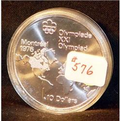1976 CANADA $10 SILVER OLYMPIC COIN