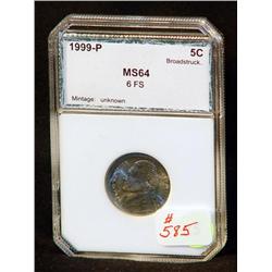 1999-P JEFFERSON NICKEL FULL STEP- BROADSTRUCK-