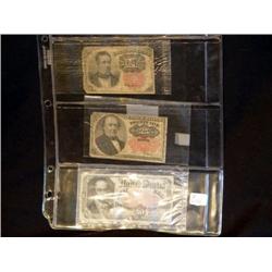 LOT US FRACTIONAL CURRENCY: 50 CENTS, 25 CENTS AND