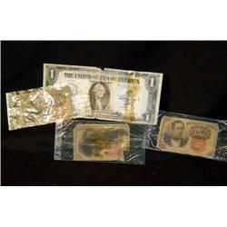 LOT US FRACTIONAL CURRENCY: THREE 10 CENT NOTES AN