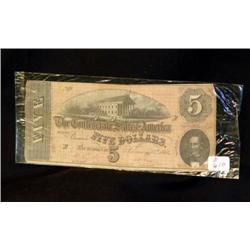LOT $5 CONFEDERATE CURRENCY