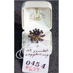 10K PINWHEEL SAPPHIRE COCKTAIL RING