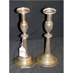 PAIR OF SILVER 11.5" CANDLESTICKS
