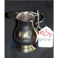 SOLID SILVER CREAMER 4" HIGH