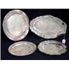 Image 1 : LOT OF 4 SILVER TRAYS