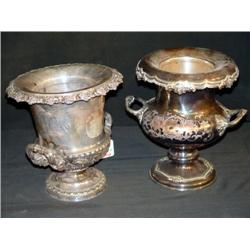 FANCY VICTORIAN SILVERPLATED CHAMPAGNE COOLERS- 2