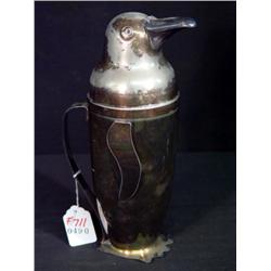 NAPIER PENGUIN SILVERPLATED COCKTAIL SHAKER 12"