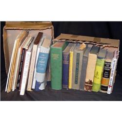 LOT 2 BOXES OVERSIZED BOOKS INCL 1936 BIRDS OF