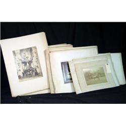 LOT UNFRAMED OLD PHOTOGRAPHIC PRINTS