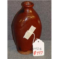 CONN REDWARE FLASK 6.5" HIGH, PROVENANCE WALSTROM