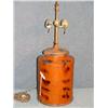 Image 1 : CONNECTICUT REDWARE CROCK CONVERTED TO LAMP, 12" H