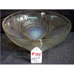 R. LALIQUE FRANCE 9.5" DIAMETER SHELL MOTIF BOWL