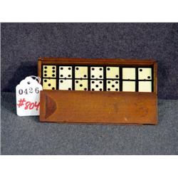IVORY INSERT DOMINO SET, SMALL