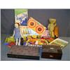 Image 1 : TOLE TRAY WITH OLD GAMES INCL PARKER BROTHERS