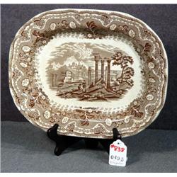 "ACROPOLIS" ROMANTIC STAFFORDSHIRE PLATTER 13.5"X1