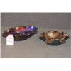 Image 1 : SMALL CARNIVAL GLASS DISHES- 2 X THE MONEY
