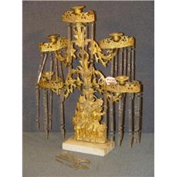 5 BRANCH VICTORIAN FAMILY SCENE GIRONDOLE