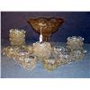 Image 1 : PATTERN GLASS PUNCH BOWL WITH CUPS AND MATCHING BE