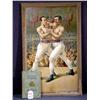 Image 1 : BOXING PRINT WITH 1893 SCIENCE OF BOXING BOOK