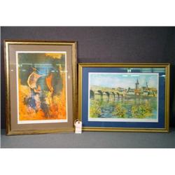 LIMITED EDITION LITHOS INCL BRIDGE SCENE- 2 X THE