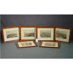 LOT OF 6 STEEPLECHASE AND COACHING PRINTS