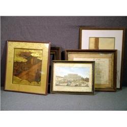 BOX LOT OF BLACK WALNUT FRAMES AND ITALIAN