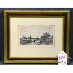 ETCHING MAN ON ROAD 5"X3"