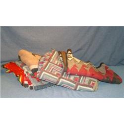 LOT OF 6 RUGS INCL NAVAHO AND HOOKED